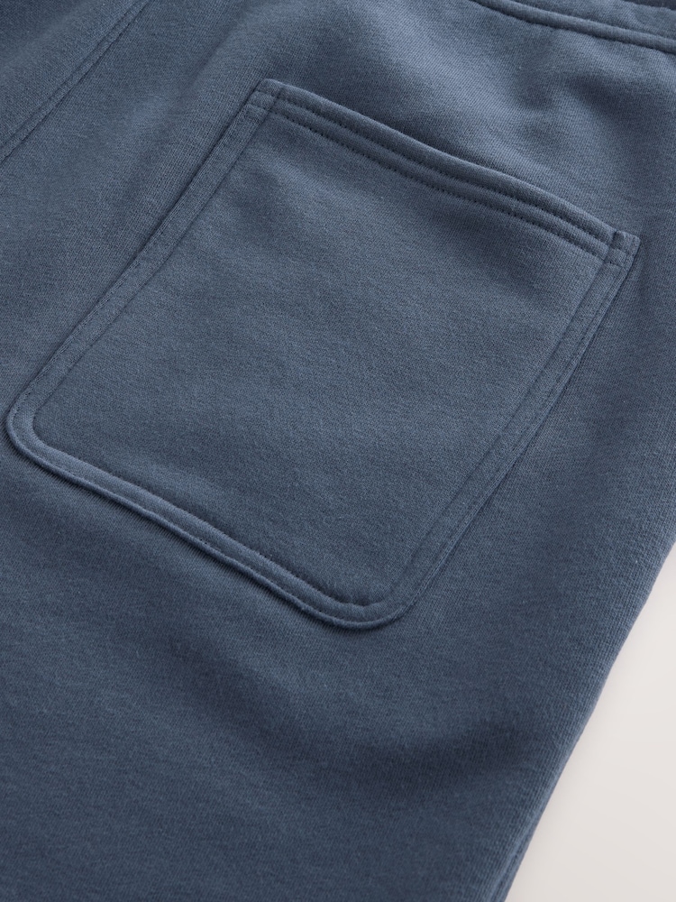 Vintage Blue Cotton Blend Brushed Jersey Shorts - Image 8 of 8