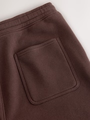 Brown Cotton Blend Brushed Jersey Shorts - Image 8 of 8