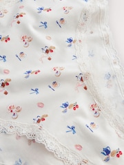 Pink/Cream High Waist High Leg Cotton and Lace Knickers 7 Pack - Image 10 of 10