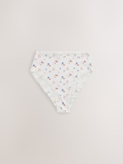 Pink/Cream High Waist High Leg Cotton and Lace Knickers 7 Pack - Image 2 of 10