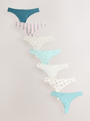 নীল/সাদা - সুতির রিচ Knickers 7 প্যাক - 10এর মধ্যে 1 ছবি