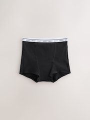 Black Boyshort Heavy Flow Full Briefs Cotton Period Knickers 4 Pack - Image 5 of 7