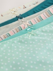 Blue/White Full Brief Cotton Rich Knickers 7 Pack - Image 13 of 14