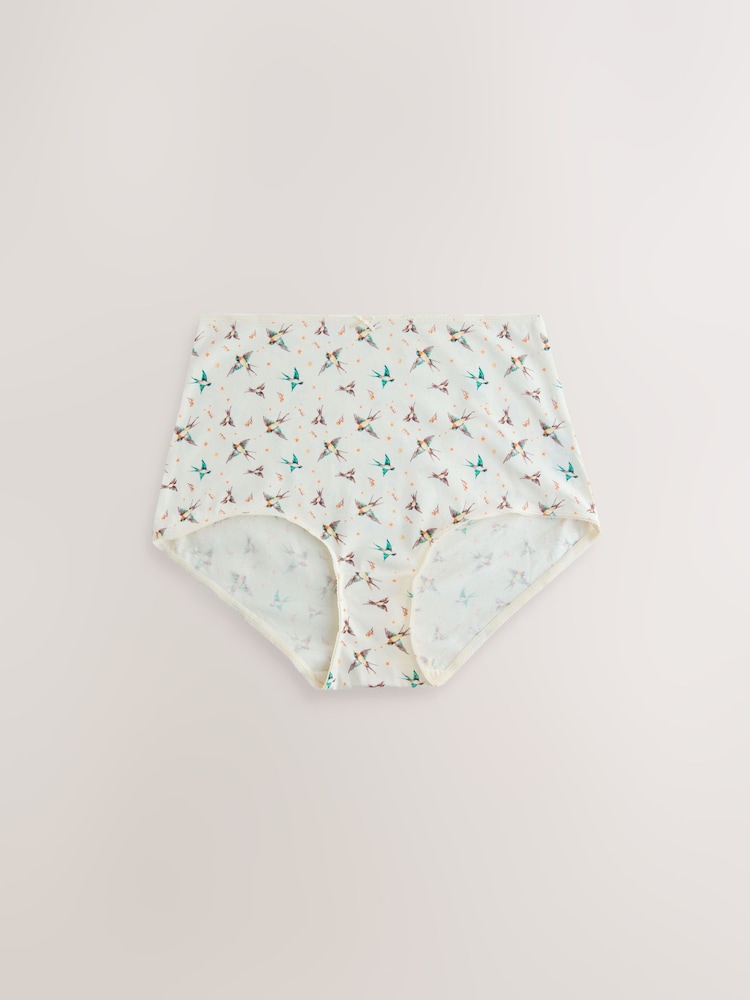 Blue/White Full Brief Cotton Rich Knickers 7 Pack - Image 2 of 10