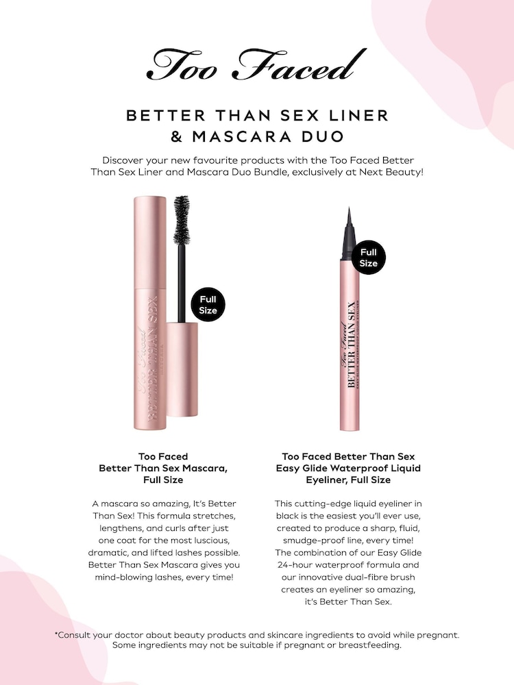 Too Faced Better Than Sex Liner and Mascara Duo Worth 51 - Image 2 of 2 Too Faced Better Than Sex Liner and Mascara Duo Worth 51 - Image 2 of 2