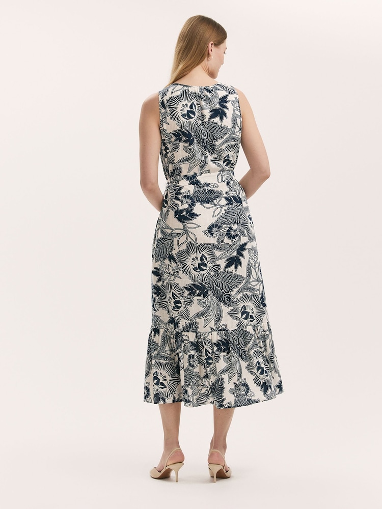 Finery Blue Marta Dress - Image 4 of 4 Finery Blue Marta Dress - Image 4 of 4