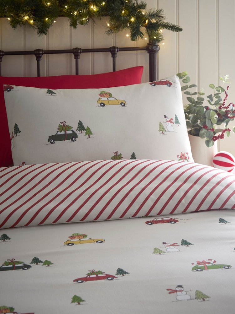 Fusion Multi Festive Cars Easycare Christmas Duvet Cover Set - Image 2 of 4