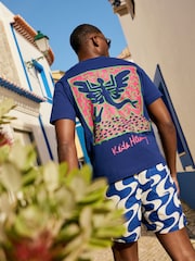 Blue Cobalt Keith Haring Artist Licence T-Shirt - Image 3 of 6