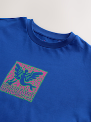 Blue Cobalt Keith Haring Artist Licence T-Shirt - Image 9 of 10
