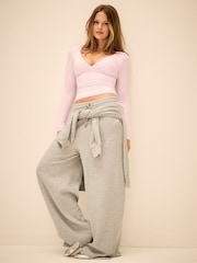 Victoria's Secret PINK Pink Tulip Ruched Long Sleeve Stretch T-Shirt - Image 3 of 3