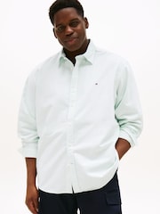 Tommy Hilfiger Blue Regular Fit Plus Stripe Oxford Shirt - Image 1 of 5