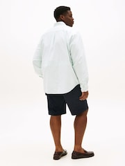 Tommy Hilfiger Blue Regular Fit Plus Stripe Oxford Shirt - Image 2 of 5