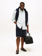 Tommy Hilfiger Blue Regular Fit Plus Stripe Oxford Shirt - Image 3 of 5