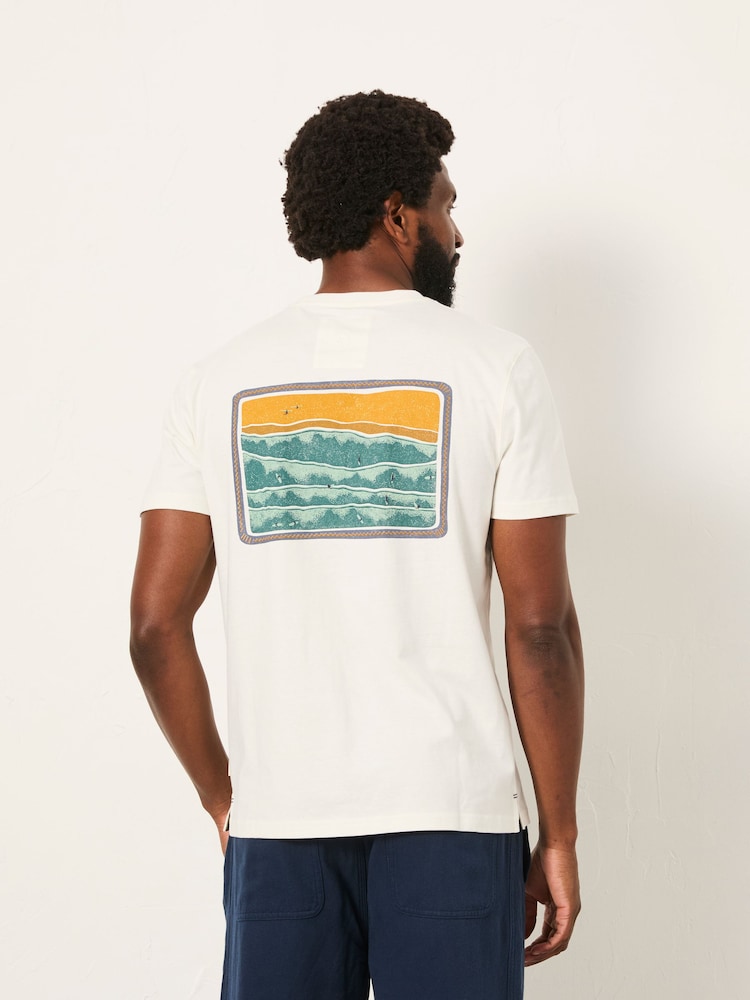 FatFace White Surf Scene Graphic Tshirt - Image 2 of 7