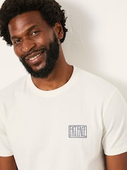 FatFace White Surf Scene Graphic Tshirt - Image 3 of 7