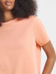Simply Be White Curved Hem Longline T-Shirts 2 Pack - Image 4 of 5