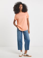 Simply Be White Curved Hem Longline T-Shirts 2 Pack - Image 5 of 5
