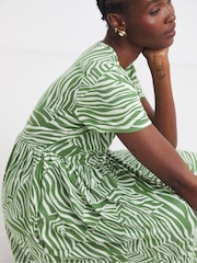 Simply Be Green Supersoft Pocket Midi Dress - Image 3 of 4