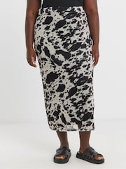 Simply Be Grey Mesh Maxi Skirt - Image 4 of 4