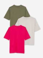 Simply Be Pink Boyfriend T-Shirts 3 Pack - Image 1 of 4
