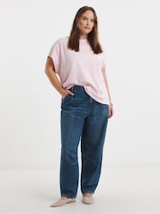 Simply Be Pink Pearl Bow Trim T-Shirt - Image 4 of 4