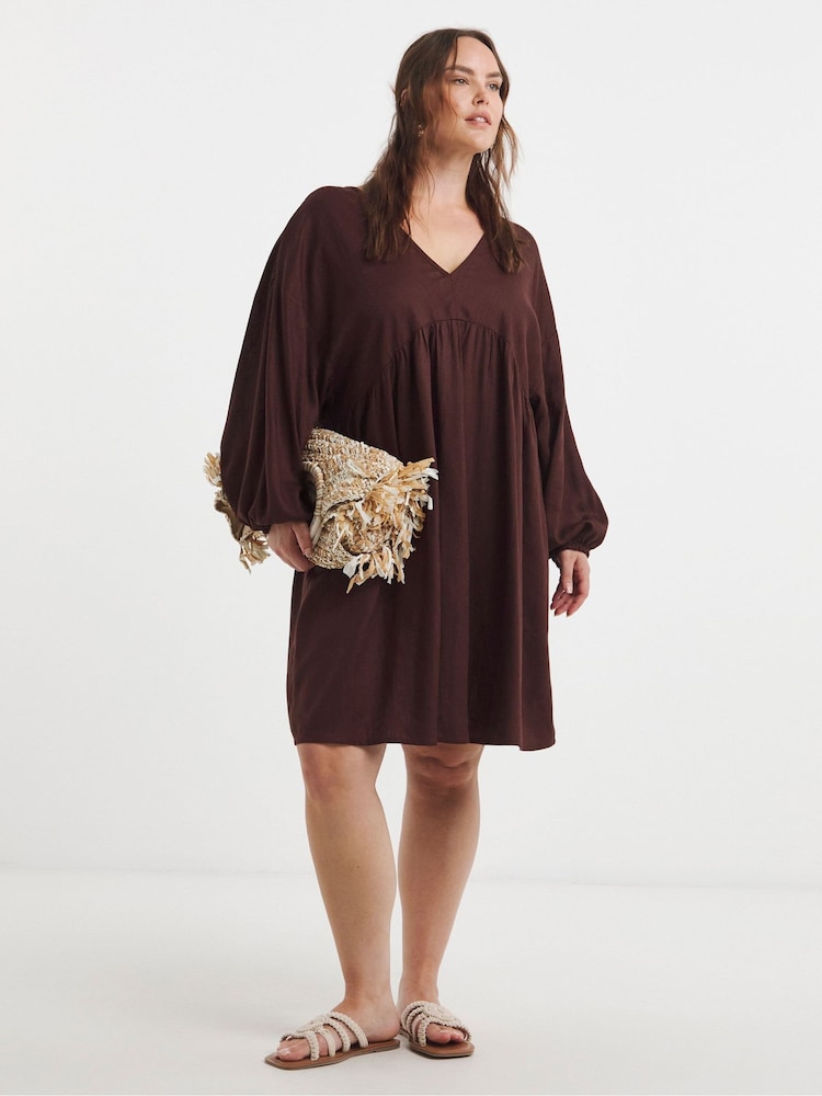Simply Be Linen Smock Dress - Imagen 1 de 4 Simply Be Linen Smock Dress - Imagen 1 de 4