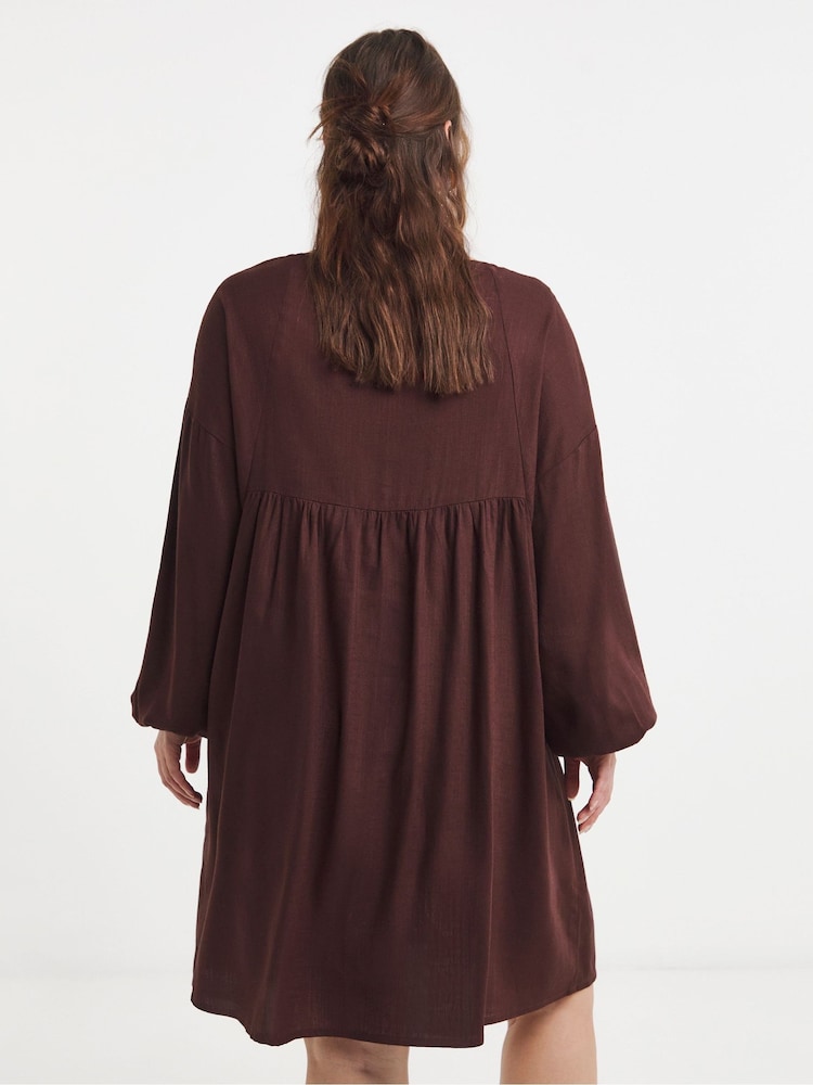 Simply Be Linen Smock Dress - Imagen 2 de 4 Simply Be Linen Smock Dress - Imagen 2 de 4
