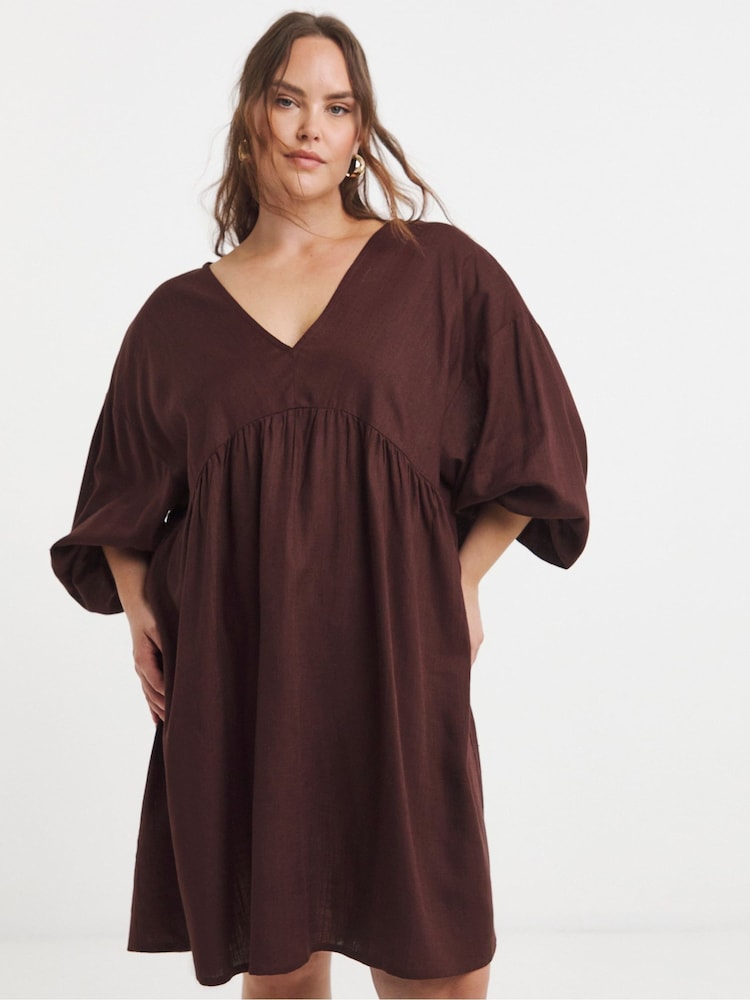 Simply Be Linen Smock Dress - Imagen 4 de 4 Simply Be Linen Smock Dress - Imagen 4 de 4