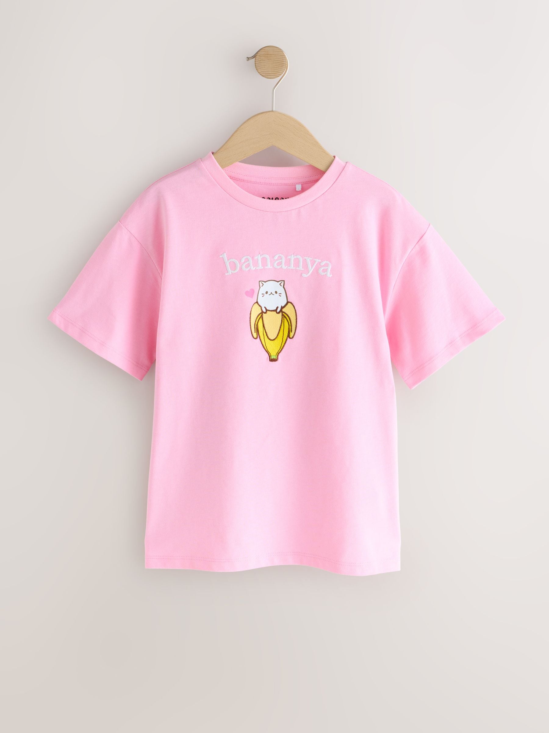 Buy Pink Bananya Oversized Graphic T-Shirt (3-16yrs) from Next