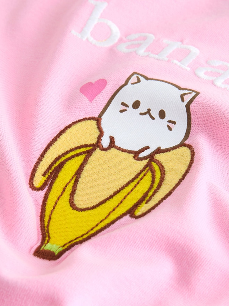 Pink Bananya - Oversize-T-Shirt mit Grafik (3–16 J.) - Bild 4 von 4