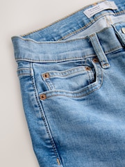 Light Blue Mid Rise Stretch Skinny Jeans - Image 7 of 8