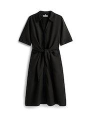 Tommy Hilfiger Black Relaxed Midi Linen Blend Shirt Dress - Image 5 of 5