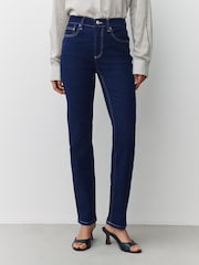 Indigo Blue Slim Mid Rise Stretch Jeans - Image 2 of 7