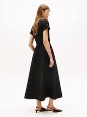 Tommy Hilfiger Black Gold Tone Button Midi Dress - Image 2 of 5