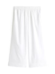 Tommy Hilfiger White Relaxed Curve Wide Leg Poplin Trousers - Image 4 of 4