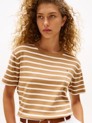 Tommy Hilfiger Natural Crew Neck Relaxed T-Shirt - Image 4 of 5