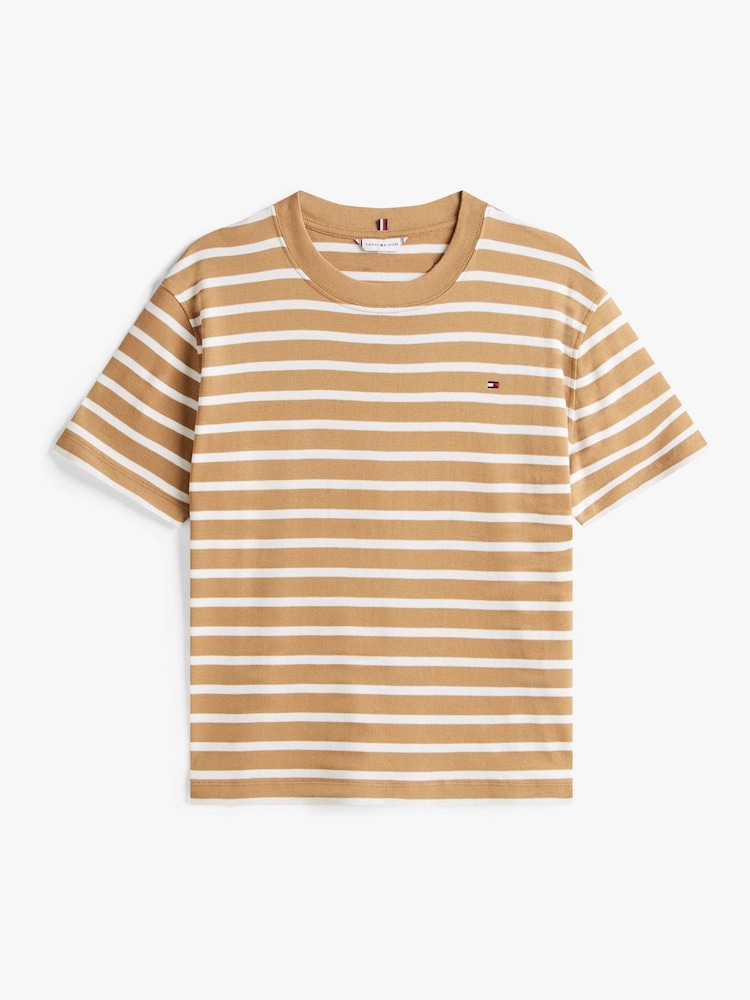 Tommy Hilfiger Natural Crew Neck Relaxed T-Shirt - Image 5 of 5