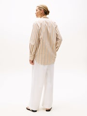 Tommy Hilfiger Natural Collarless Poplin Shirt - Image 2 of 5