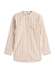 Tommy Hilfiger Natural Collarless Poplin Shirt - Image 5 of 5