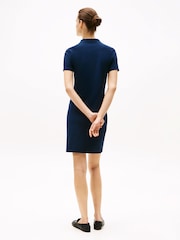 Tommy Hilfiger Blue Slim Open Neck Polo Shirt - Image 2 of 5