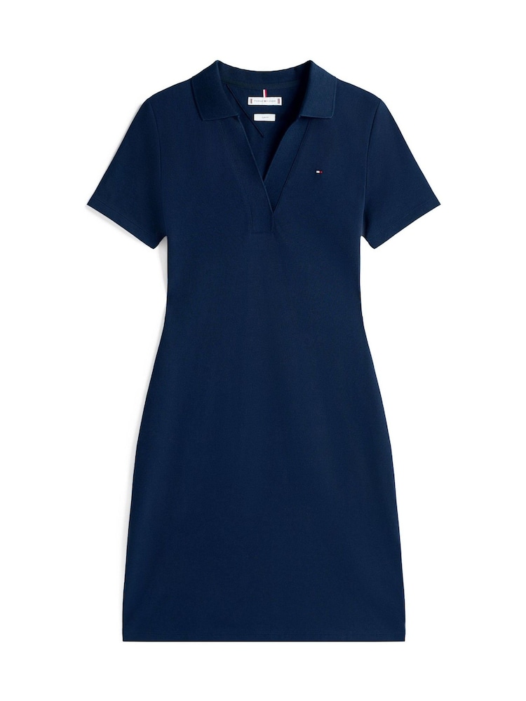 قميص بولو تلبيس رشيق برقبة مفتوحة من Tommy Hilfiger - Image 6 of 6