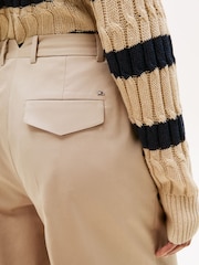 Tommy Hilfiger Brown Pressed Wide Leg Ankle Trousers - Image 5 of 6