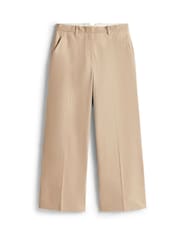 Tommy Hilfiger Brown Pressed Wide Leg Ankle Trousers - Image 6 of 6