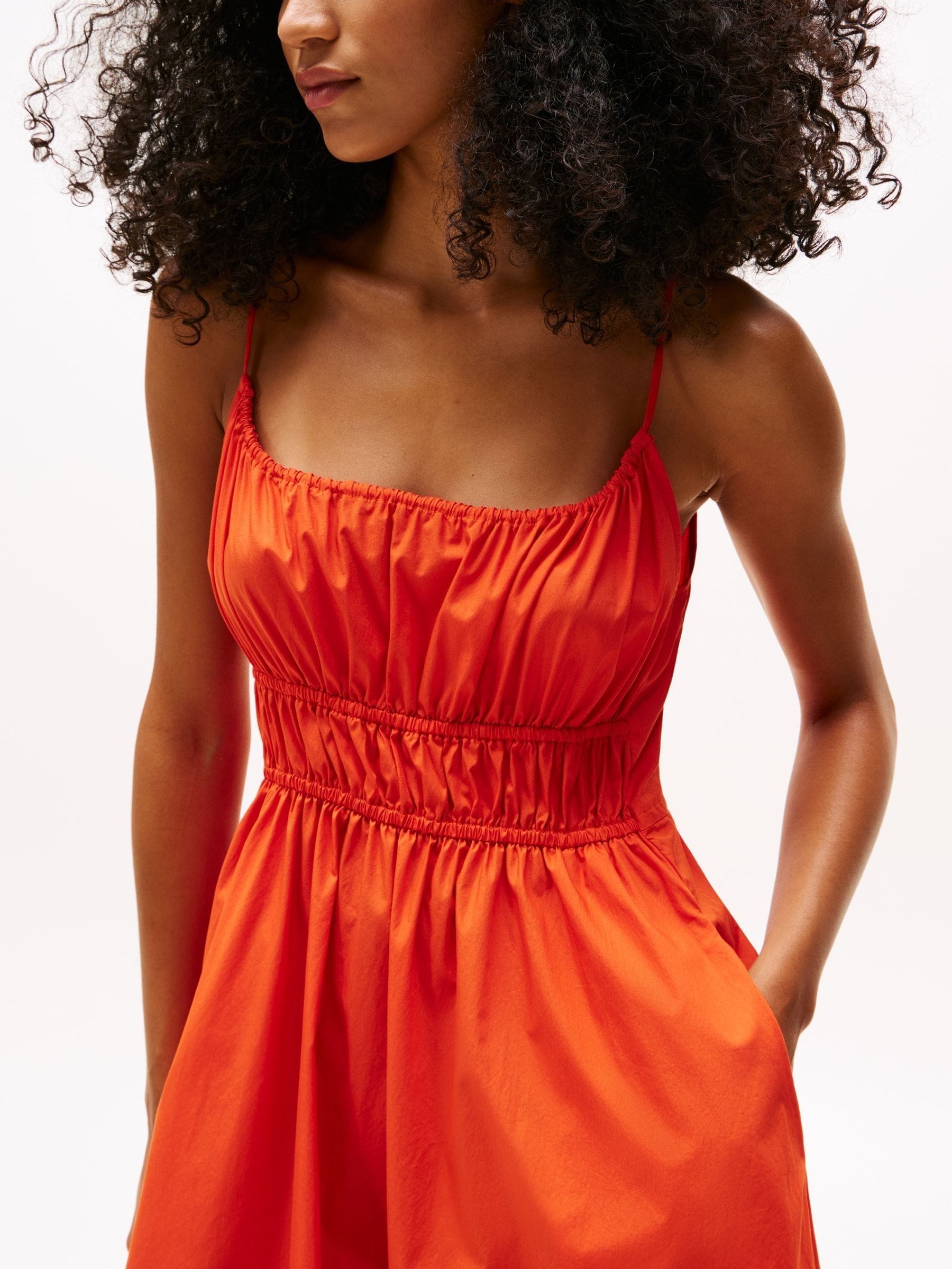 tommy hilfiger orange dress Buy Tommy Hilfiger Orange Smock Scoop Neck Maxi Dress from Next USA