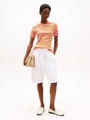 Tommy Hilfiger Orange Slim Crew Neck T-Shirt - Image 3 of 5