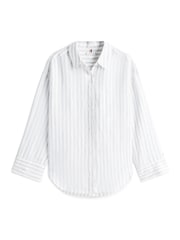 Tommy Hilfiger White Oversized Fit Linen Shirt - Image 5 of 5