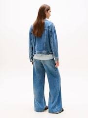 Tommy Hilfiger Blue Oversized Short Denim Jacket - Image 2 of 5