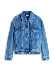 Tommy Hilfiger Blue Oversized Short Denim Jacket - Image 5 of 5