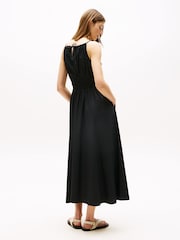 Tommy Hilfiger Black Smock Scoop Neck Maxi Dress - Image 2 of 5