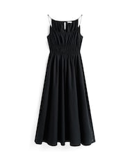 Tommy Hilfiger Black Smock Scoop Neck Maxi Dress - Image 5 of 5